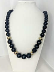 Jewelry Lot 1980s Black and Yellow Gold Tone incl Monet, Trifari, and more