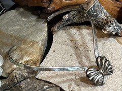 29. Vintage Mark TAXCO 925 Sterling Bow Butterfly V Wire Choker Necklace 33.8g,