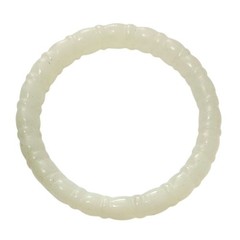 Antique Chinese Carved Bowenite “Suzhou Jade” Bangle Bracelet