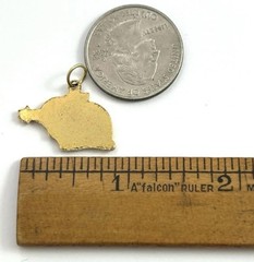 Vintage Charm Rabbit Necklace Pendant Bunny Flower Gold Tone Vintage Jewelry