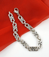 Retired James Avery 925 Sterling Silver X Link Bracelet Heavy Link Jewelry