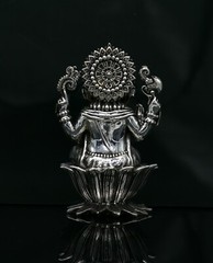 925 sterling silver Gorgeous Lord Ganesha statue, figurine, puja article su212