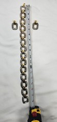 Vintage Two Tone Chunky Chain Necklace & Earrings Set Gold Silver Link Statement