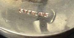 Vintage Embossed Sterling Clip On Earrings- Beautiful And Very Light!