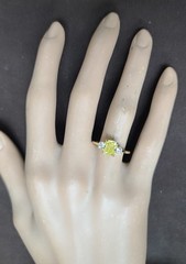 14k Yellow Gold Ring 1.81CT.Natural Fancy Vivid Yellow Diamond Cushion GIA CERT