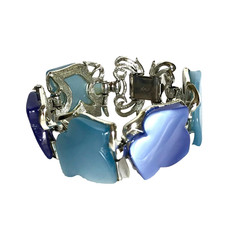 Coro Blue Moonglow Thermoset Lucite Bracelet – Excellent Condition