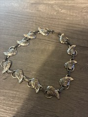 Vintage Dane Craft .925 Steeling Set, Necklace Bracelet & Earrings 66 Grams