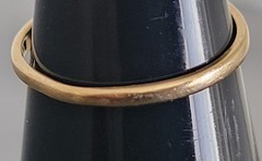 Vintage 10k Gold Baby Signet Ring Old English “K” Enamel Flowers Size 1.5