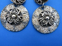 Unique Vintage Designer stamped Jeff Lieb Clip Earrings