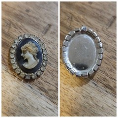 Vintage Cameo Lot of 14 ~ Pendant Stick Pin Brooch Glass Resin (Craft Projects)