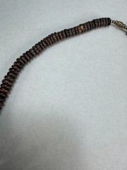 Tribal Wood Bead Necklace Coconut Shell Artisan Boho Statement