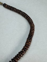 Tribal Wood Bead Necklace Coconut Shell Artisan Boho Statement