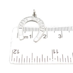 Rembrandt 925 Sterling Silver Vintage Happy Birthday Horseshoe Charm Pendant