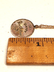 Vtg 14K GF Happy Birthday Pendant Necklace 1/20 Gold Filled 20″ w/Gift Box!