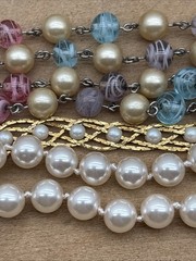 VTG Estate Jewelry Gold/Silver Tone Cameo Rhinestone C-Clasp Some Signed NICE 20