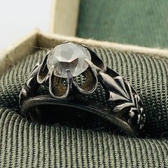 Soviet Engagement Ring Silver 875 Rock Crystal Size 5