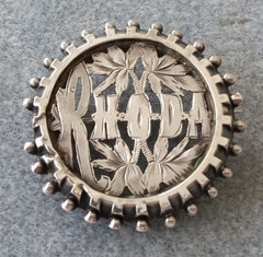 Victorian Rare UNUSUAL Sterling Silver Name Brooch h/m 1884 Birmingham – RHODA