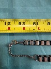Vintage 80’s Sculptural Necklace Copper Bronze Knots Chains Metallic Industrial