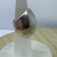 Large Domed Knuckle Ring Sterling Silver Made In Mexico Size 5.5