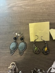 Bulk Vintage Earrings, Silver, And Other Metals/Gems 40 Grams