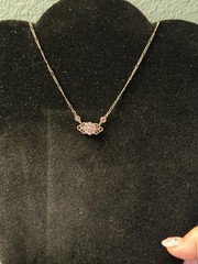 Vintage KENNY MA San Francisco purple Crystal Flower Swarovski Crystal Necklace