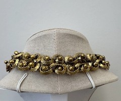 Vintage Gold Tone Twisted Rope Chain Statement Necklace Chunky 16.5”
