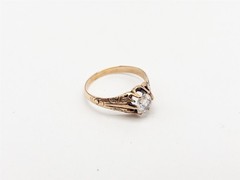 Antique 1870s $5000 .75ct Old Rose Cut Diamond 14k Yellow Gold Mens Band Ring