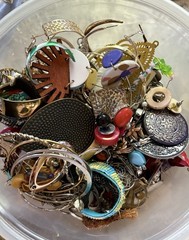 Over 1 Lb VTG to Now Single Earrings Craft Repurpose Pierce Mix Style Lot