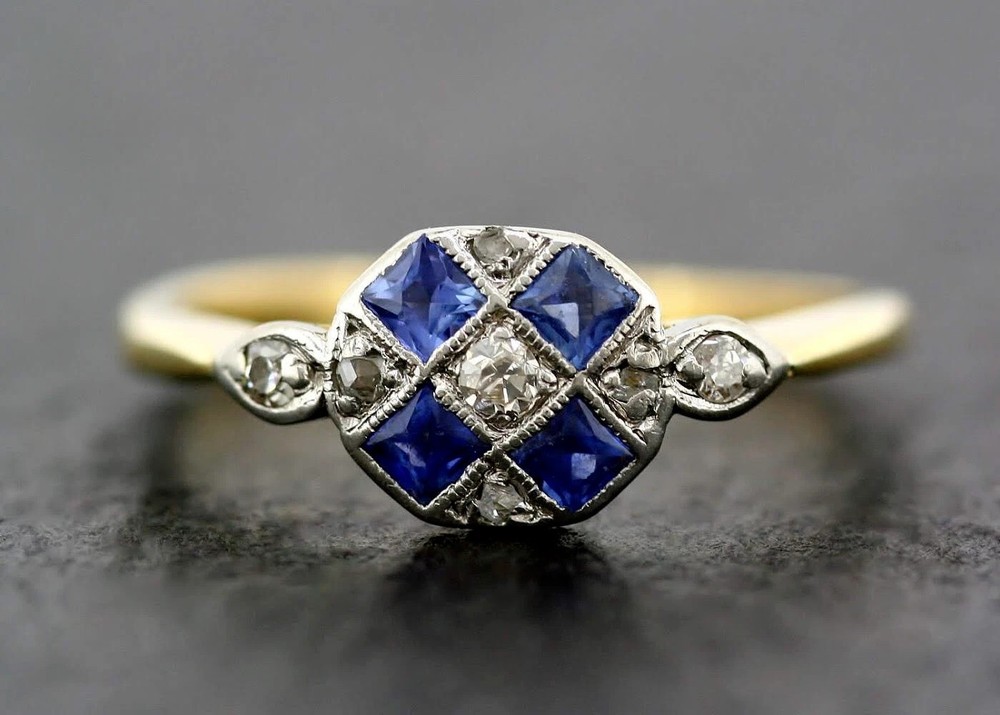 2.8Ct Art Deco Vintage Style Lab Created Diamond Anniversary 14K Gold FN Ring