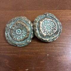 Antique Bronze Patina Clip On Earrings