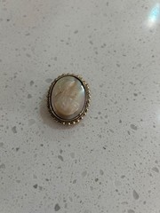 Vintage Carved Shell Cameo Brooch/Pendant