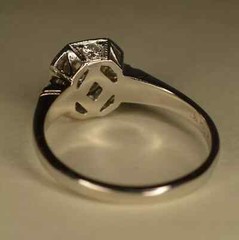 Art Deco Vintage 2Ct Round Lab Created Diamond 14K White Gold FN Engagement Ring