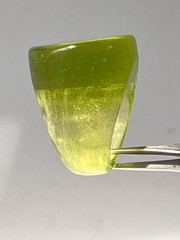 Vintage Size 7 Lucite Ring Chunky Statement Crystal Green HIGH Flat Top Unisex