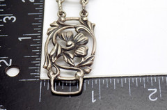 Danecraft 925 Sterling Silver Floral Flower Repousse Filigree Bracelet