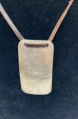 925 Sterling Silver Dog Tag & Southwestern Bone Turquoise Necklace Lot 10.7g