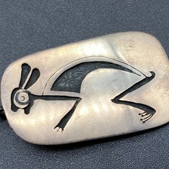 Vintage Southwestern Rabbit Hare Sterling Silver Pendant Hopi Style