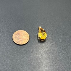 Imperial Gold Vintage 14K Gold Mexico Citrine Pear Teardrop Pendant (1.84g)