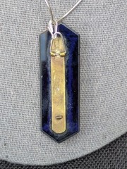 Antique Micro Mosaic Converted Pendant 16.5″ 925 Ster Silver Necklace AS IS D79