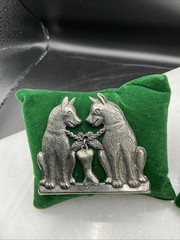 Vintage Dog German Shepherd Brooch Mix And Miniature Pewter Hound Lot