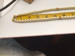 Vtg Necklace 1928 Brand Cultura Glass Faux Pearls 35” Weighs 2.9oz Opera Length