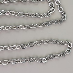 Vintage Monet Chain Necklace 6mm Silver Tone Cable Link Long 54″