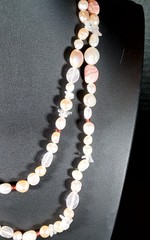 Vtg Honra Cultured Pastel Pearls And A Mixture Of Other Gemstones 925 40″