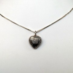 Sterling Silver AMERICAN FLAG Charm for Bracelet PUFFY HEART Medium SMALL Cute!