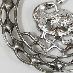 Sarah Coventry 1970s Swan Lake Pendant with Aurora Borealis Crystals