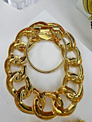 Jewelry Lot 1980s Black and Yellow Gold Tone incl Monet, Trifari, and more