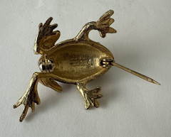 Vintage Gripoix Glass & Crystal Pavé FROG Figural Brooch By Sphinx PLEASE READ