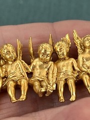 I Am Edgar Berebi My All In A Row Angel child Vintage Brooch pin jewelry 24kplat
