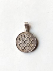 Lalaounis 1996 Sterling Silver Lucky Charm Pendant Minoan Malia Bees Vintage