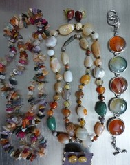 Estate find Vintage Modern Semi-precious stone set– Necklaces Earrings Bracelet