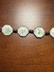 Antique Enamel Panel Bracelet Copper Edwardian/Art Deco Circa 1915–1935